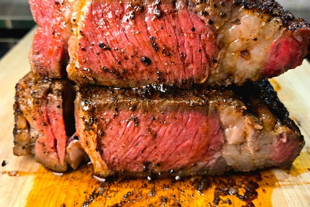 Smoked and seared tomahawk steak with perfect crust — Moon Rock BBQ Rub recipe