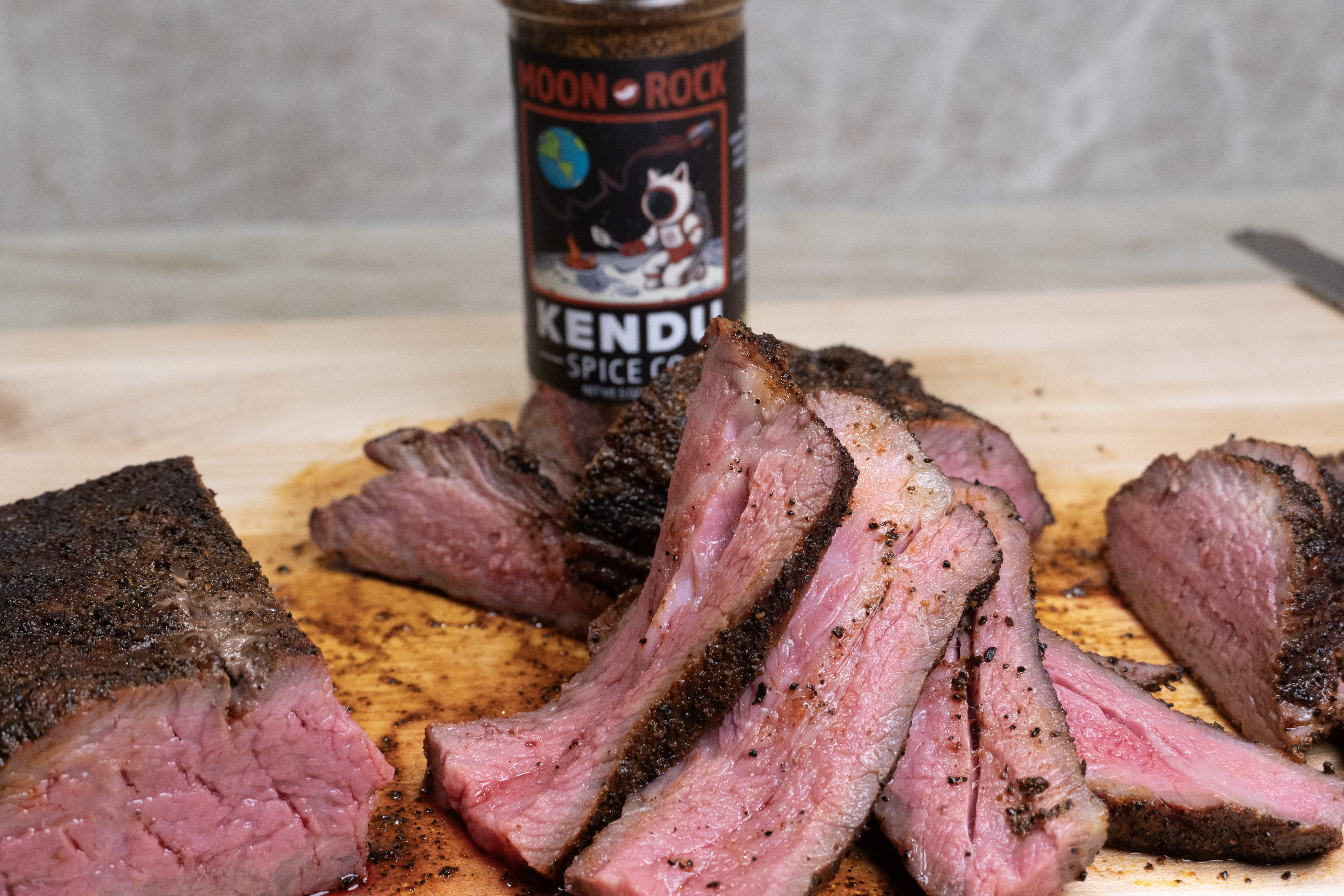 Tri-tip slice shot